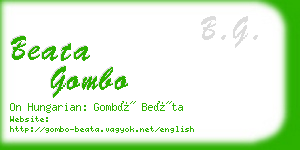 beata gombo business card